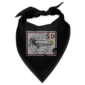 Historische Briefmarke der Luftfahrt, phantasie - Bandana - Schwarz - Vorne