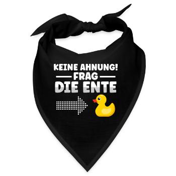 Frag die Badeente Gummiente - Bandana - Schwarz - Vorne