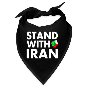 Stand with iran - Bandana - Schwarz - Vorne