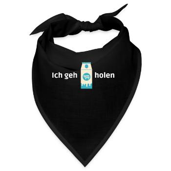 Milch holen - Bandana - Schwarz - Vorne