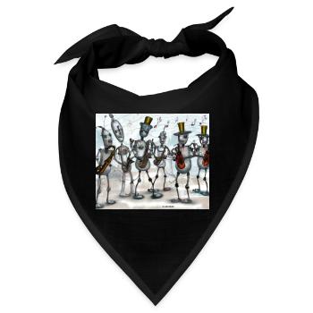 Robot Jazz Band von riccardo maffioli - Bandana - Schwarz - Vorne