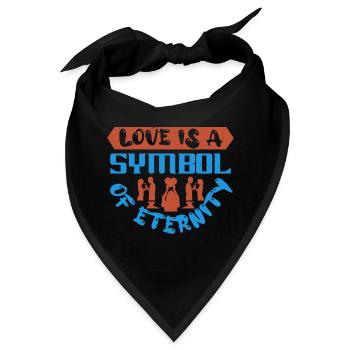 LIEBE IST EIN SYMBOL DER EWIGKEIT - Bandana - Schwarz - Vorne