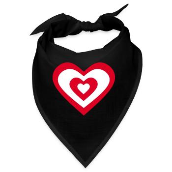 rotes Herz rot Herzen rot Herz Geschenk - Bandana - Schwarz - Vorne