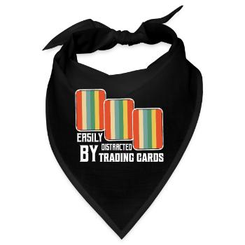 Easily Distracted By Trading Cards Funny TCG Card - Bandana - Schwarz - Vorne