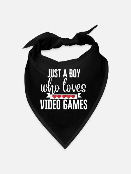 Just a Boy Who Loves Video Games - Bandana - black