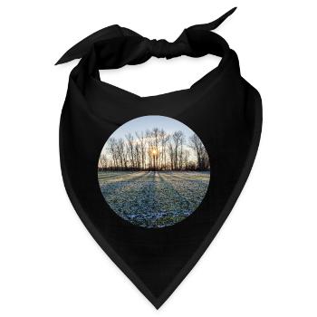 Winterliche Sonne - Bandana - Schwarz - Vorne