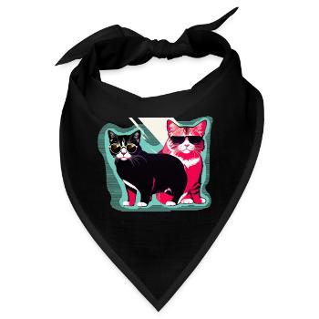 cool cats - Bandana - Schwarz - Vorne