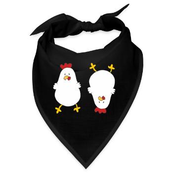 verrückte hühner - Bandana - Schwarz - Vorne