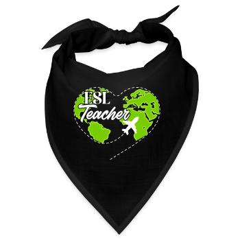 Lehrkraft Englisch Zweitsprache Fremdsprache - Bandana - Schwarz - Vorne