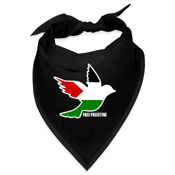 Free palestine - Bandana - Schwarz - Vorne