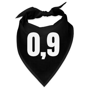 0,9 - Bandana - Schwarz - Vorne