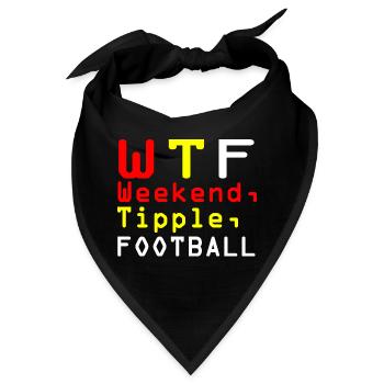 WTF "Wochenende Tipple Football" - Bandana - Schwarz - Vorne