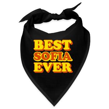 Sofia Vorname, lustiges Geschenk - Bandana - Schwarz - Vorne
