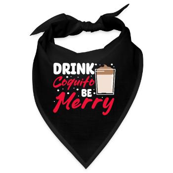 Drink Coquito Me Merry Puerto Rica Christmas - Bandana - Schwarz - Vorne