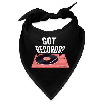Got Records? Vintage Fan Vinyl - Bandana - Schwarz - Vorne