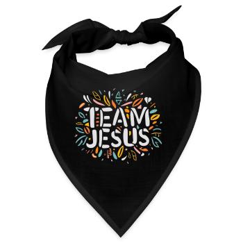 Ich bin Jesus – bunte Botschaft - Bandana - Schwarz - Vorne