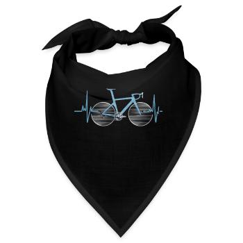 Herzschlag Fahrrad Cardio Puls Fahrrad - Bandana - Schwarz - Vorne
