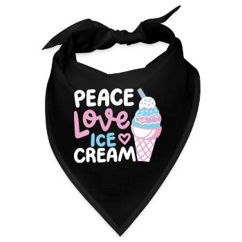 Eiscreme Eisliebhaber - Bandana - Schwarz - Vorne
