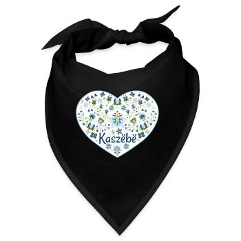 Das Herz von Kaszebe - Bandana - Schwarz - Vorne