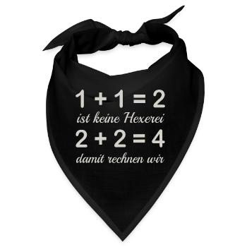 Rechnen - Bandana - Schwarz - Vorne