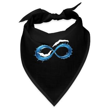 Infinity Wellen Schwimmen - Bandana - Schwarz - Vorne