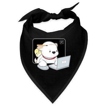Hund koreanisch - japanischer Stil 05 - Bandana - Schwarz - Vorne