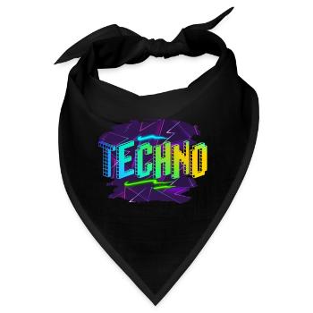 Techno - Bandana - Schwarz - Vorne