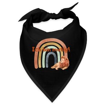 Ich bin mutig Affirmation für Kinder Löwe - Bandana - Schwarz - Vorne