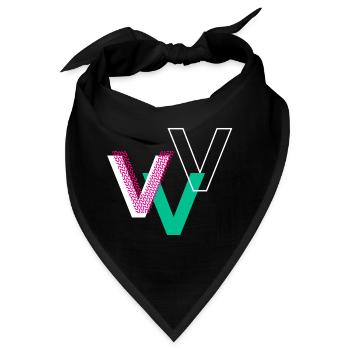 V Buchstabe - Bandana - Schwarz - Vorne