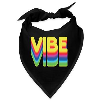 Nur gute Vibes - retro style - Bandana - Schwarz - Vorne