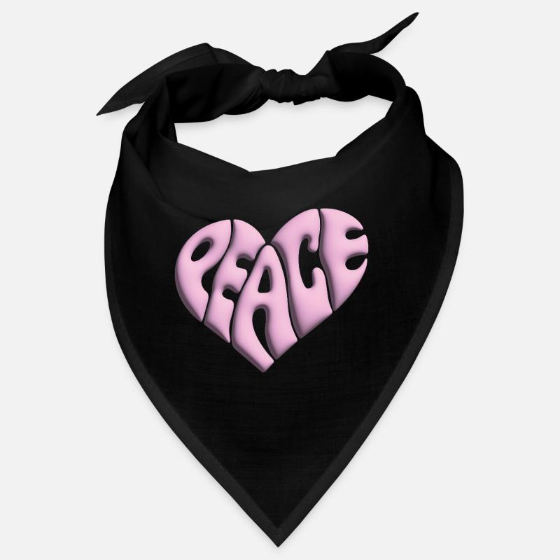 Peace Herz 3d pink Bandana