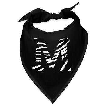 Buchstabe m zebra - Bandana - Schwarz - Vorne