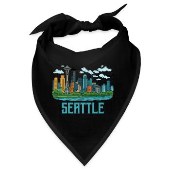 seattle stadt - Bandana - Schwarz - Vorne