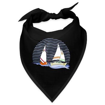 Segelboot - Bandana - Schwarz - Vorne