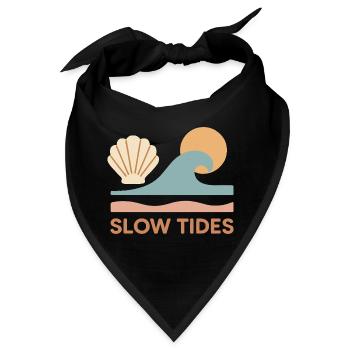 Slow Tides – Sommerliches Retro-Design - Bandana - Schwarz - Vorne