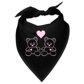 teddy love - Bandana - Schwarz - Vorne