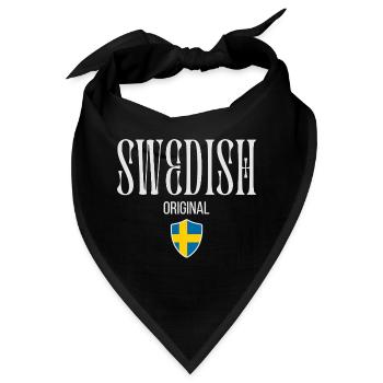 Original schwedisch, schwedischer Stolz - Bandana - Schwarz - Vorne