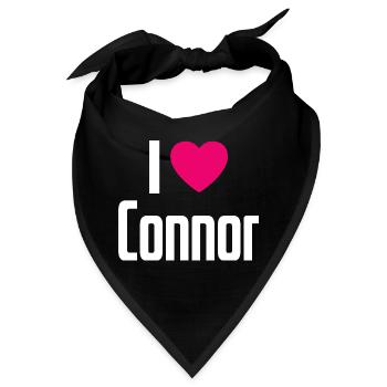 I Love Connor Pinkes Herz Ich liebe Connor - Bandana - Schwarz - Vorne