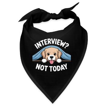 Fauler Labrador, verschlafener Welpe - Bandana - Schwarz - Vorne