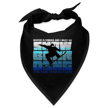 Snowboard  – Flying is Hard Landing Harder - Bandana - Schwarz - Vorne