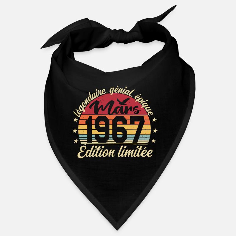Mars 1967 59 ans Cadeau Anniversaire Mars 1967 Bandana