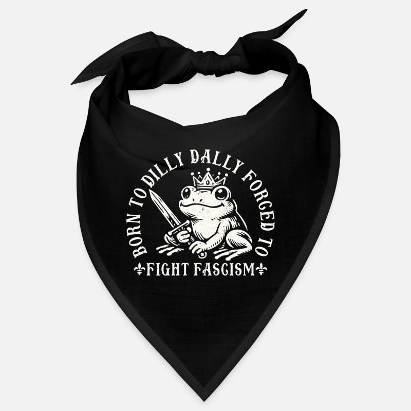Drôle de design de grenouille Antifa Born To Dilly Dlutter Bandana