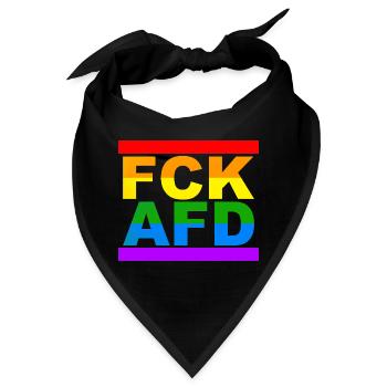 FCK AFD - Bandana - Schwarz - Vorne
