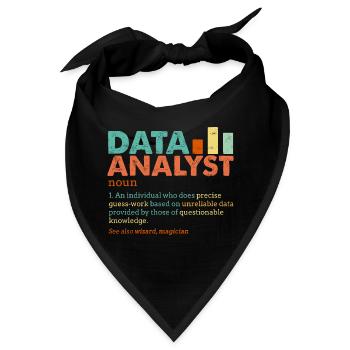 Data Analyst Retro Farbblöcke - Bandana - Schwarz - Vorne