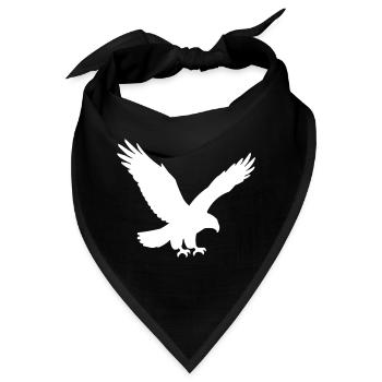 Adler Silhouette - Bandana - Schwarz - Vorne