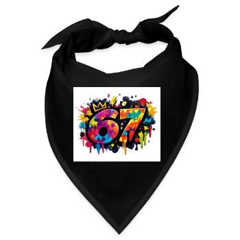 Königliche 67 Farbexplosion - Bandana - Schwarz - Vorne