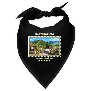 Ungarn Hollókő Vintage Reisemarke - Bandana - Schwarz - Vorne