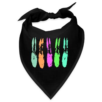 Farben Muster - Abstrakt - Bandana - Schwarz - Vorne