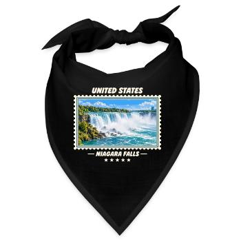 Vereinigte Staaten Niagara Falls Vintage Marke - Bandana - Schwarz - Vorne