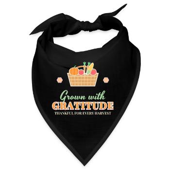 Mit Dankbarkeit angebaut Ernte im Thanksgiving-Garten - Bandana - Schwarz - Vorne